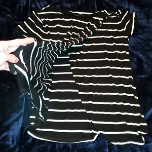 Black n white striped top